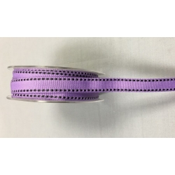 Purple Cotton w/Black Stitched 1/2" 30y